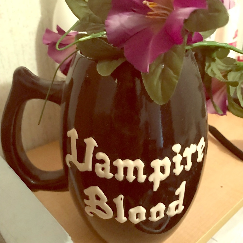 Black coffee mug
